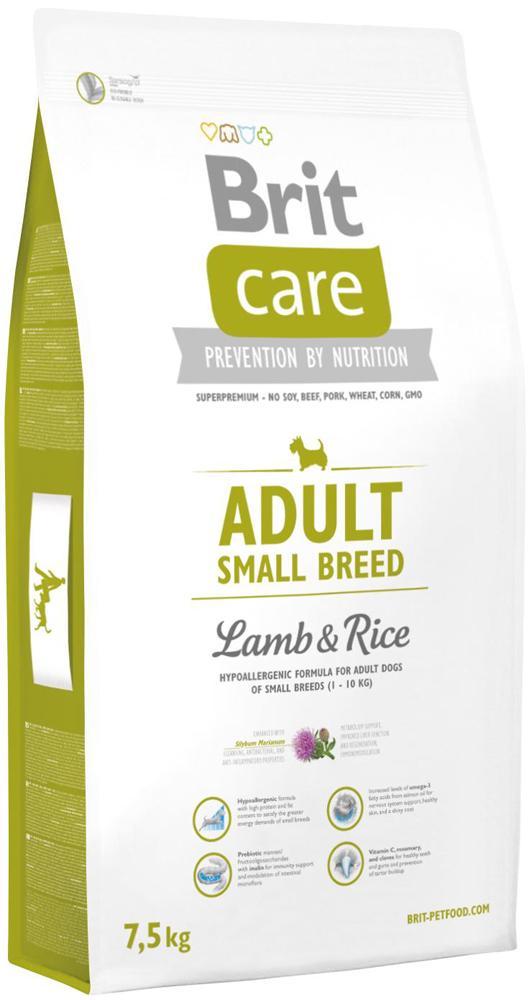 Brit Care (Брит Кеа) Adult Small Breed (7,5 кг) корм для взрослых собак малых и карликовых пород ягненок и рис